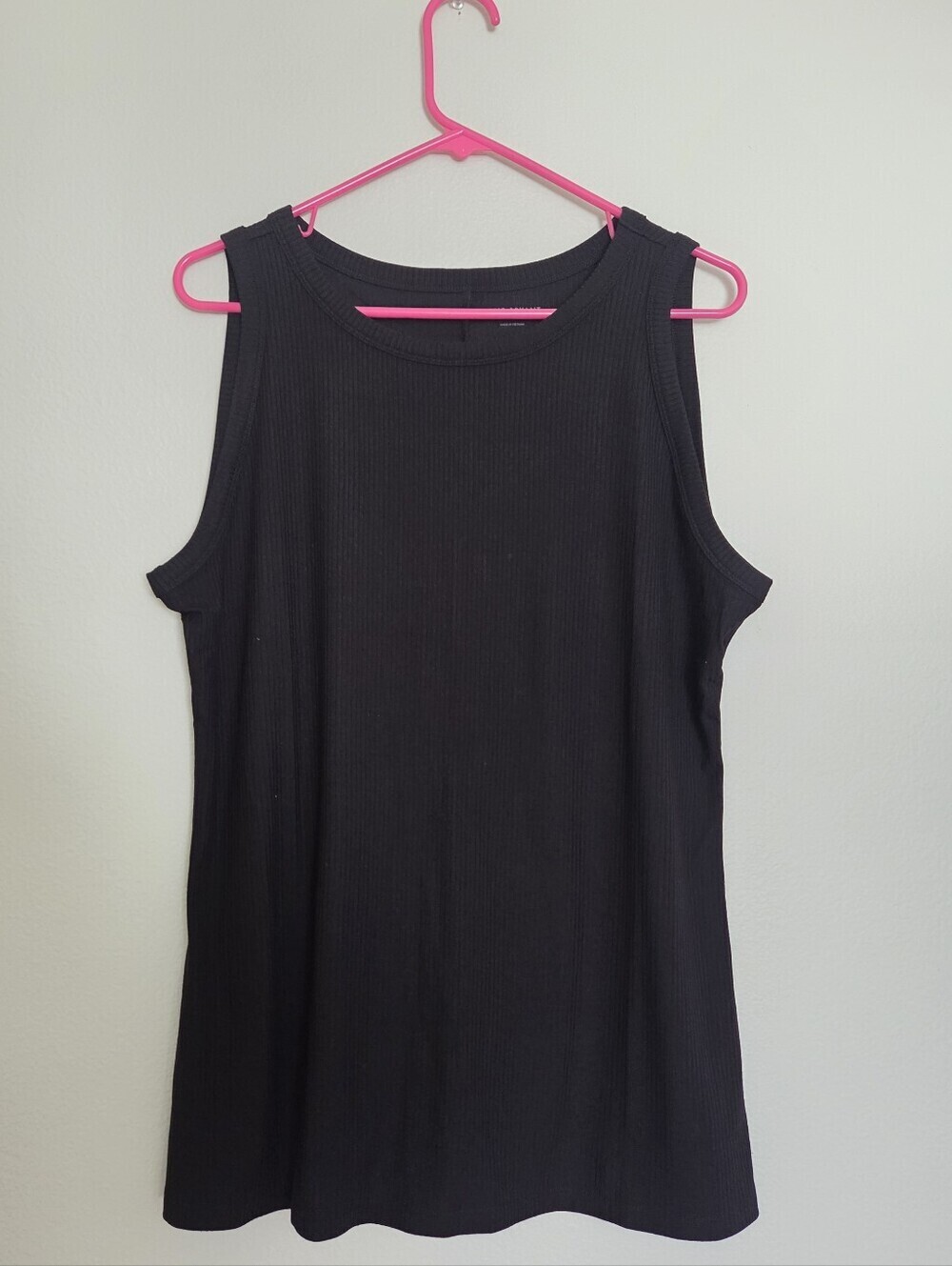 Lane Bryant Women’s Black Ribbed Tank Top — Sleek Everyday Layering Size 18/20